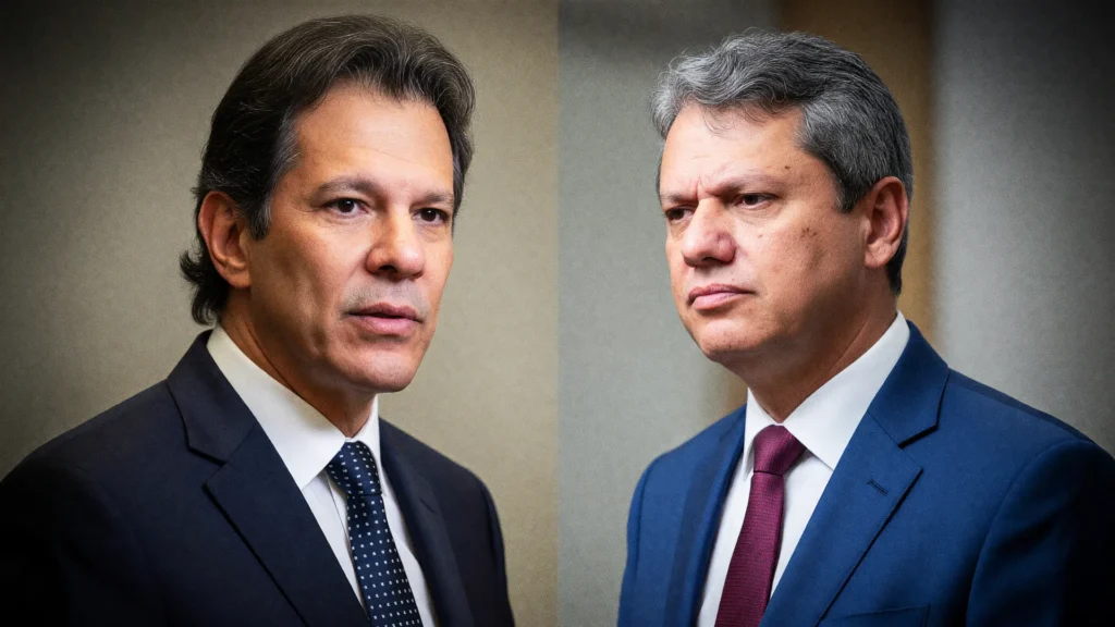 Haddad e Tarcísio em confronto eleitoral — Haddad segundo turno eleição SP na mira da campanha petista