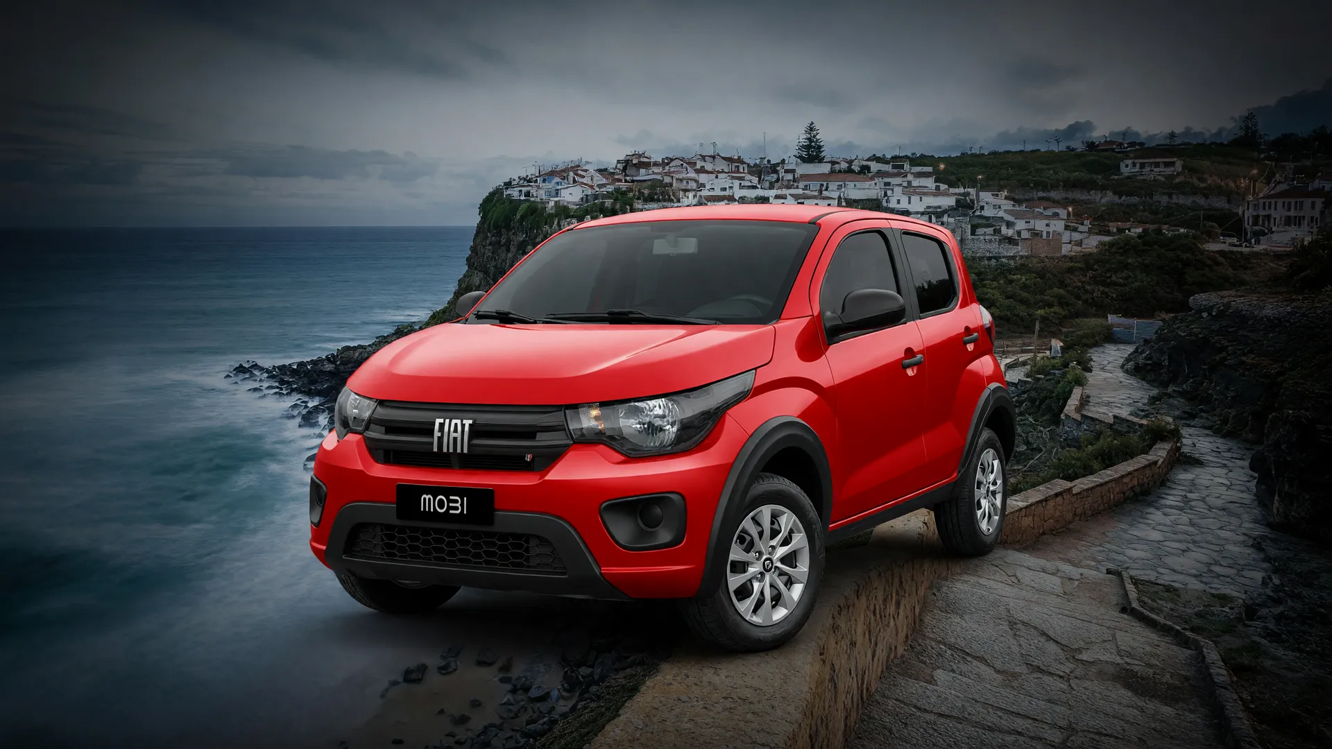Carro vermelho sob arquitetura portuguesa evoca morte de brasileiros em Portugal em acidente de obra