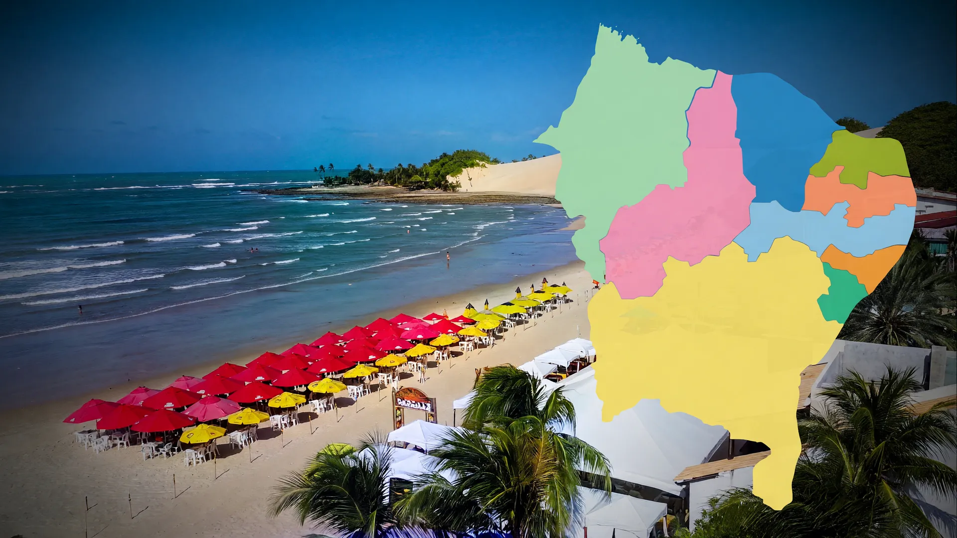 Litoral paradisíaco do Nordeste com dunas e mar azul, símbolo das novas áreas marinhas protegidas Brasil