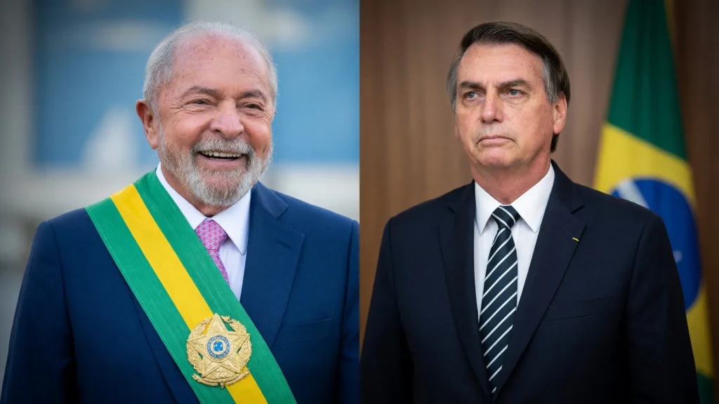 Lula e Bolsonaro em comparação sobre o pacote econômico do governo Lula de R$ 283 bilhões