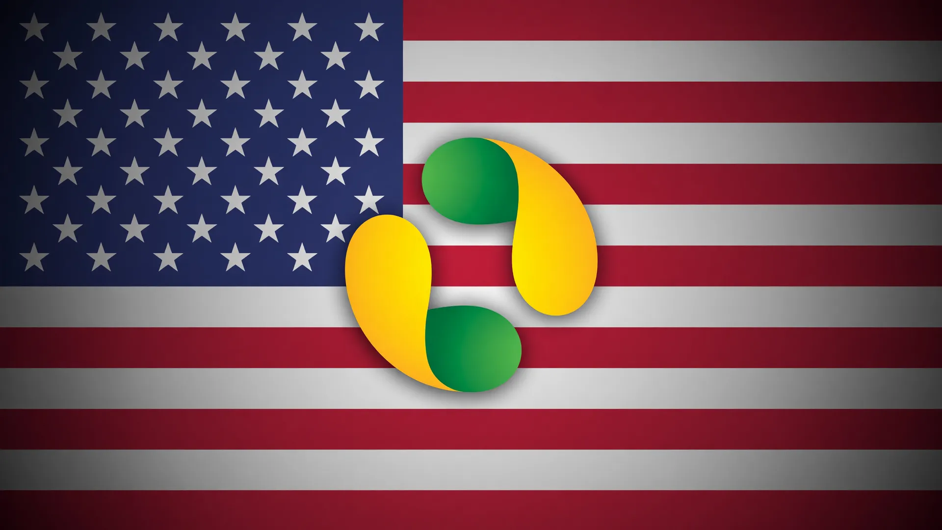 Logotipo da ApexBrasil diante da bandeira dos EUA, representando o plano ApexBrasil tarifaço dos EUA