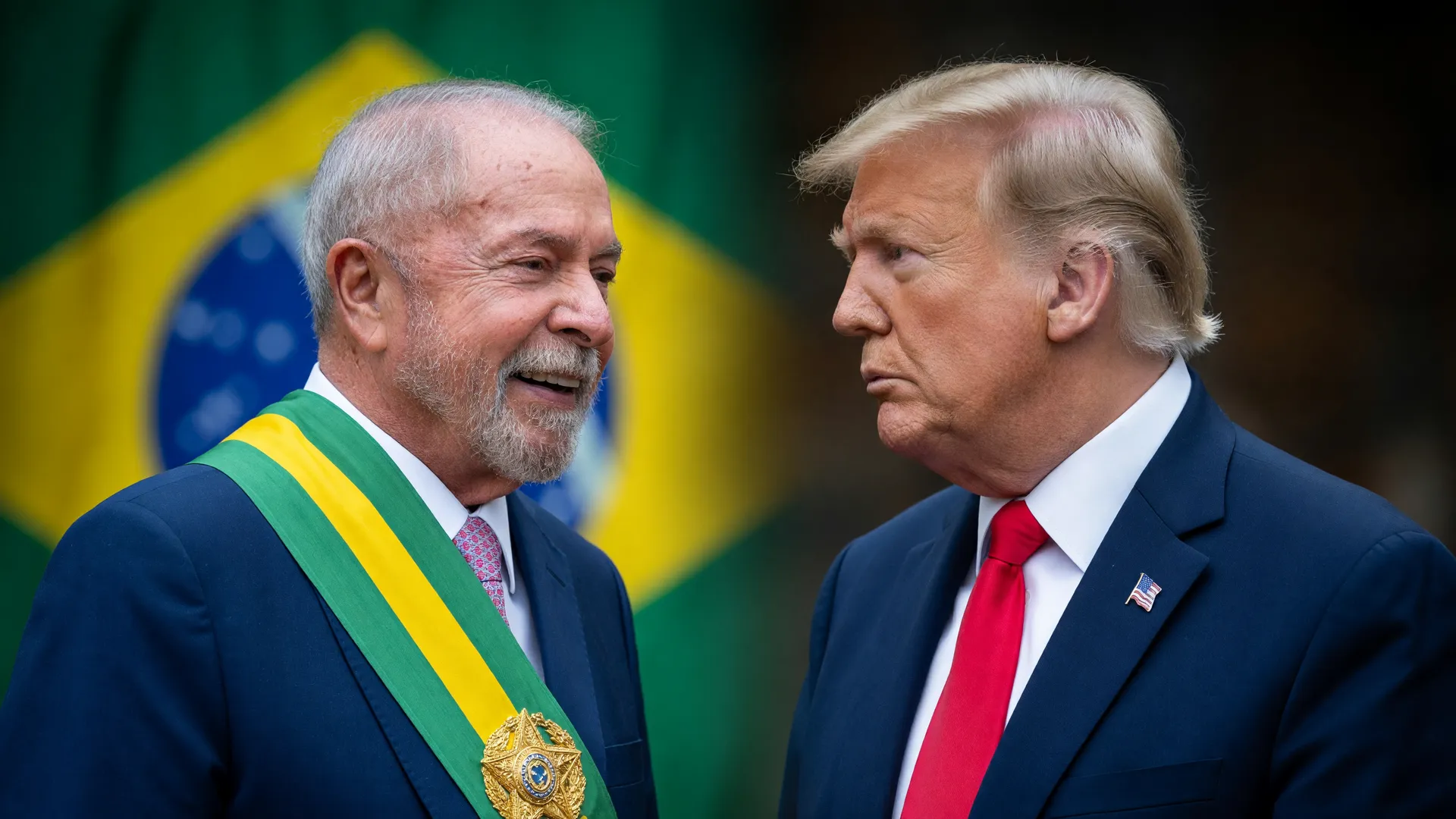 Lula e Trump em confronto diplomático sobre queda do desmatamento no Brasil