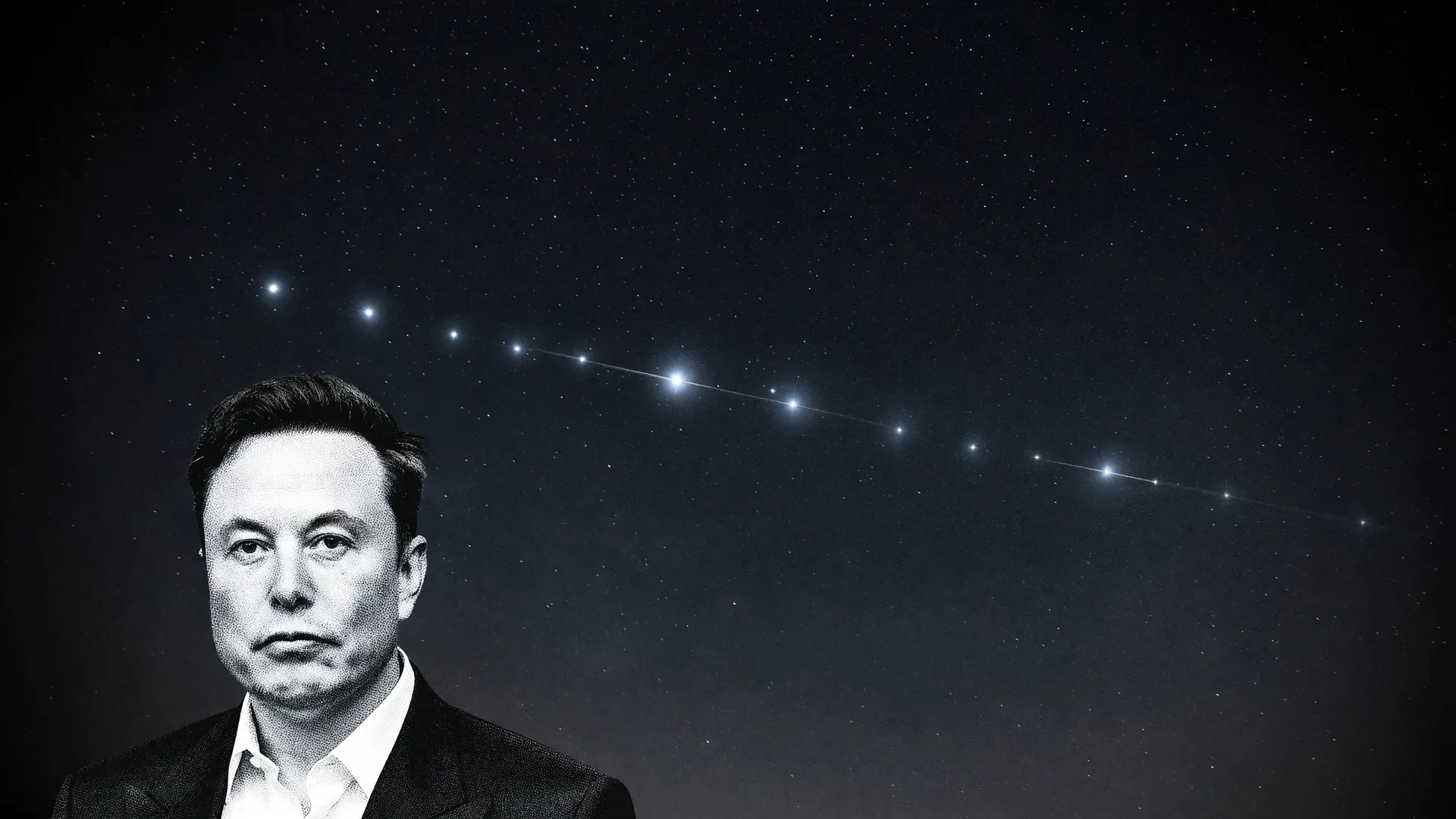 Satélites Starlink cruzam o céu noturno em fileira — satélites ameaçam observações astronômicas, diz estudo