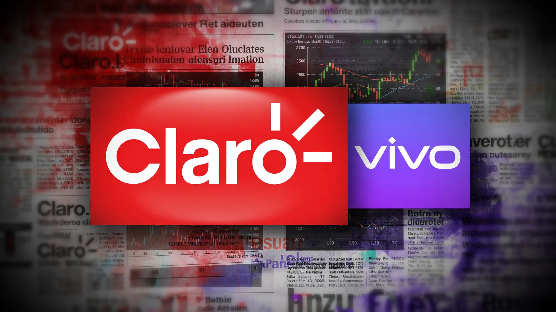 Logos da Claro e Vivo em composição editorial sobre a compra da Desktop pela Claro no mercado de banda larga