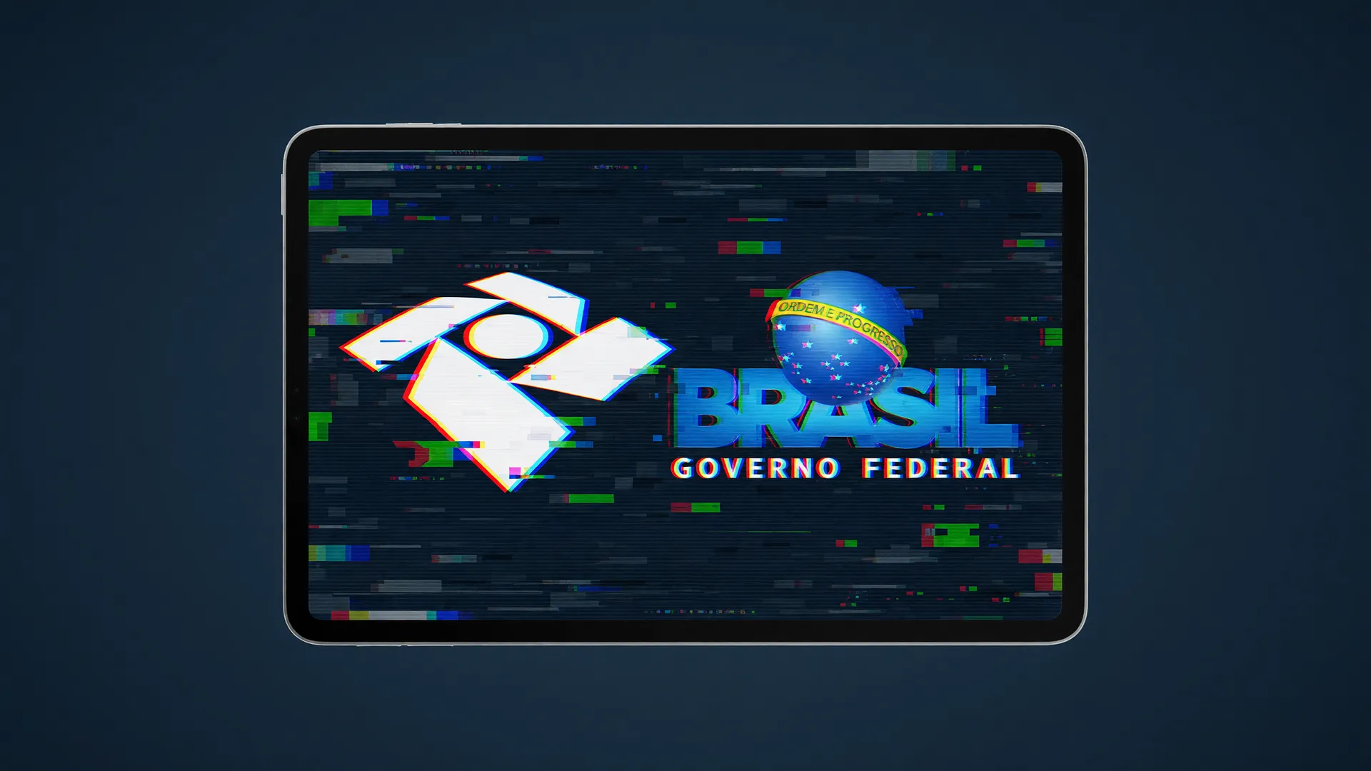 Glitch digital simboliza instabilidade no gov.br e na Receita Federal durante falha nos serviços públicos