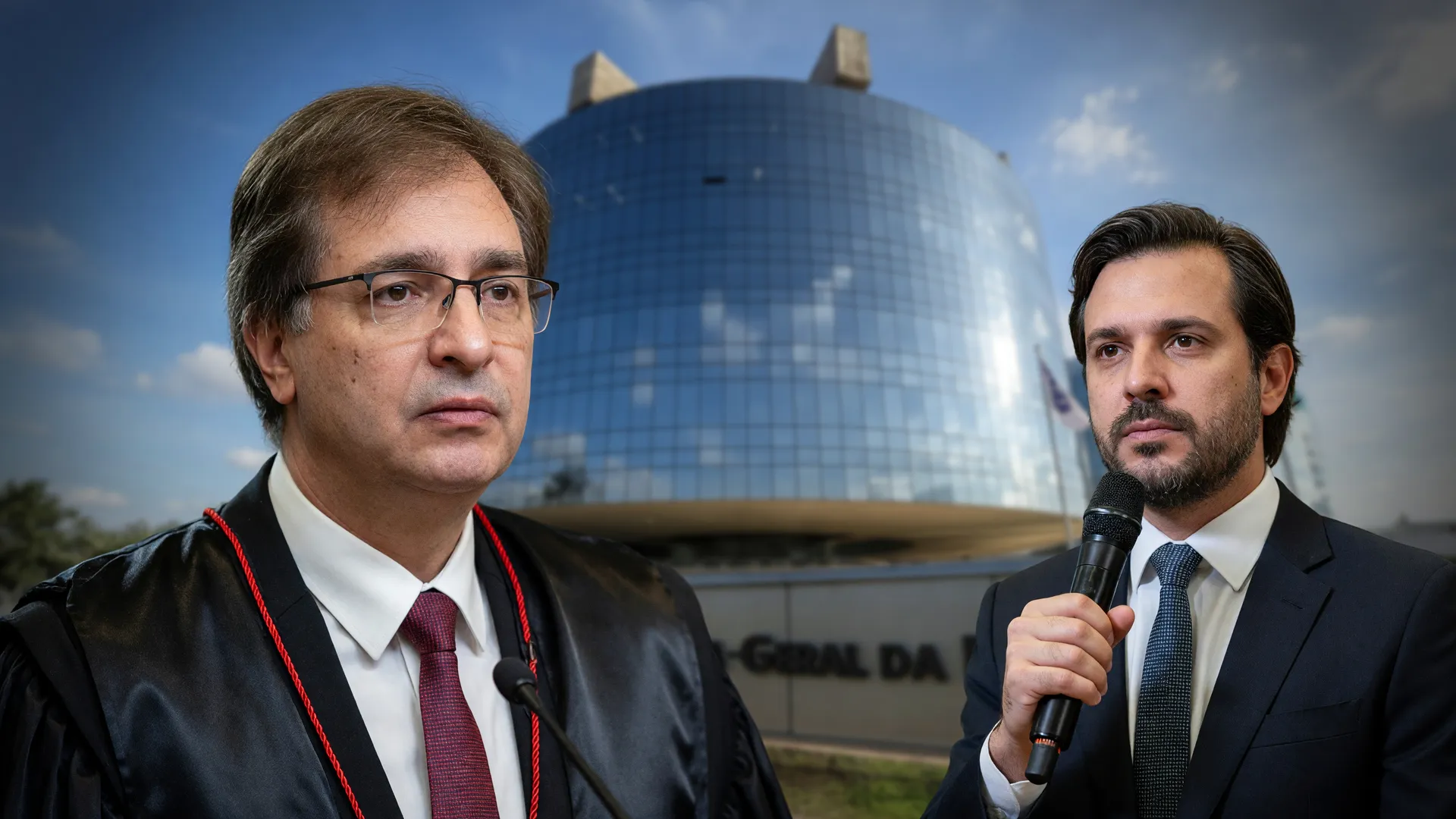 Paulo Gonet e sede do MPF ilustram a investigação contra Gonet no caso Master, ligado a Daniel Vorcaro