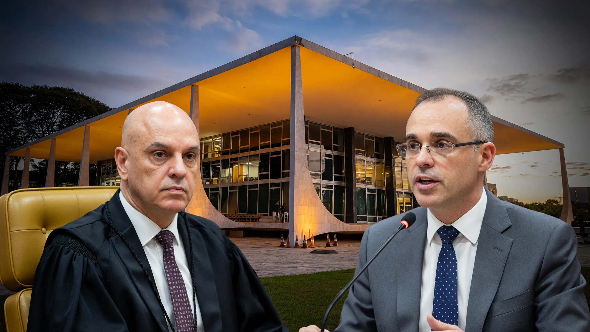 Moraes e Mendonça em confronto diante do STF, crise com investigação contra Mendonça no STF