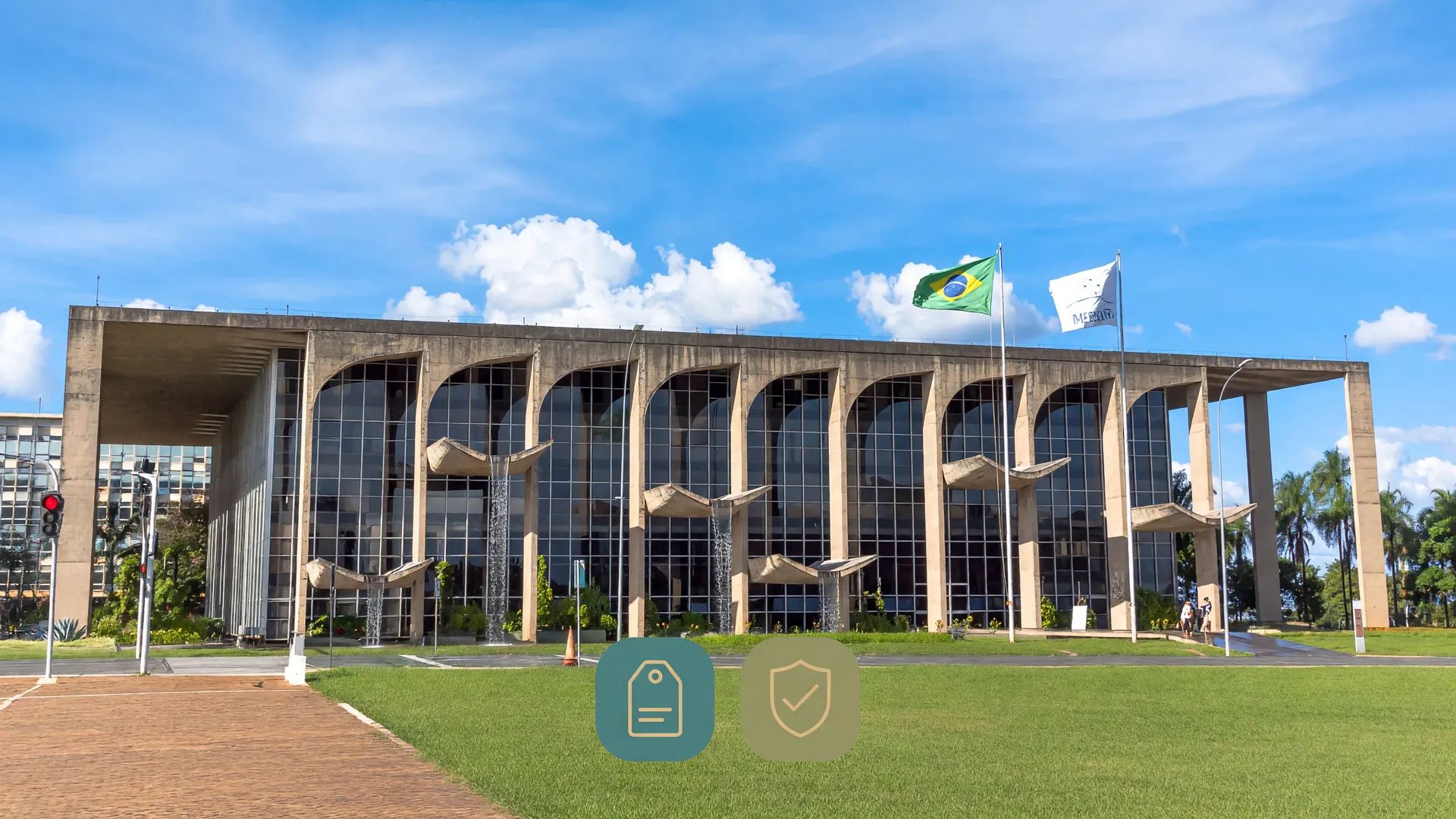 Fachada do Ministério da Justiça ilustra norma que cria lista pública de anunciantes em plataformas digitais