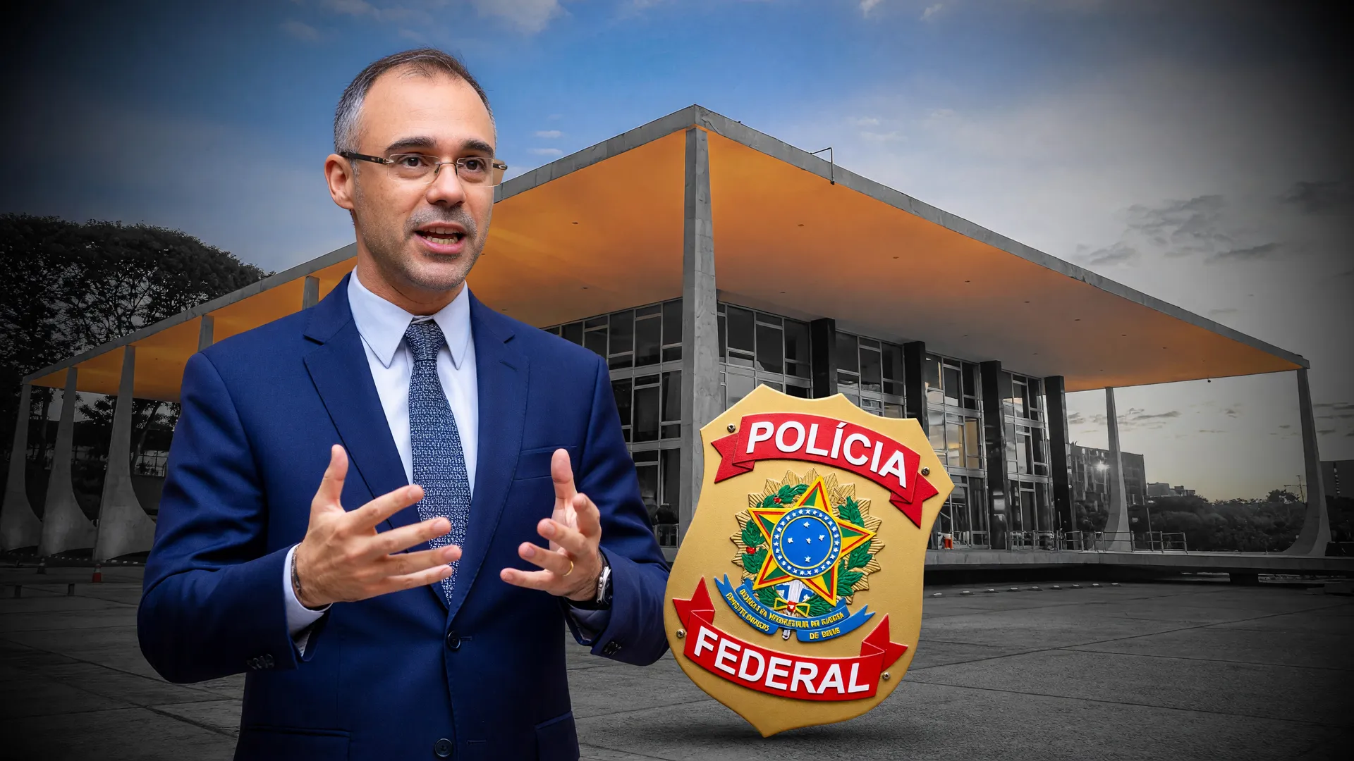 Mendonça afasta diretor-geral da PF: ministro do STF com distintivo da Polícia Federal em composição de tensão institucional
