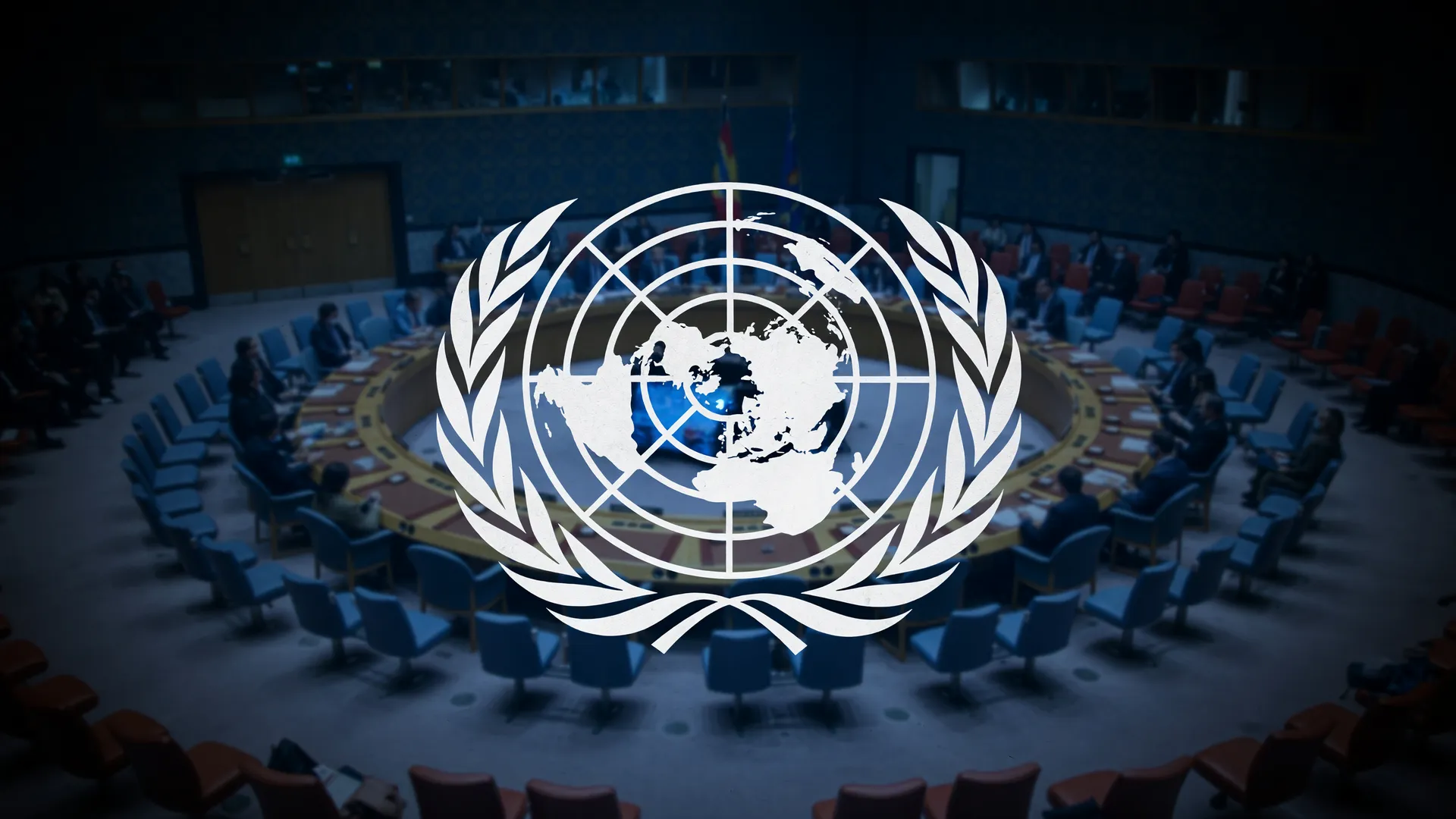 Emblema da ONU com globo terrestre em destaque, simbolizando a votação pela mudança do mapa-múndi na Assembleia Geral