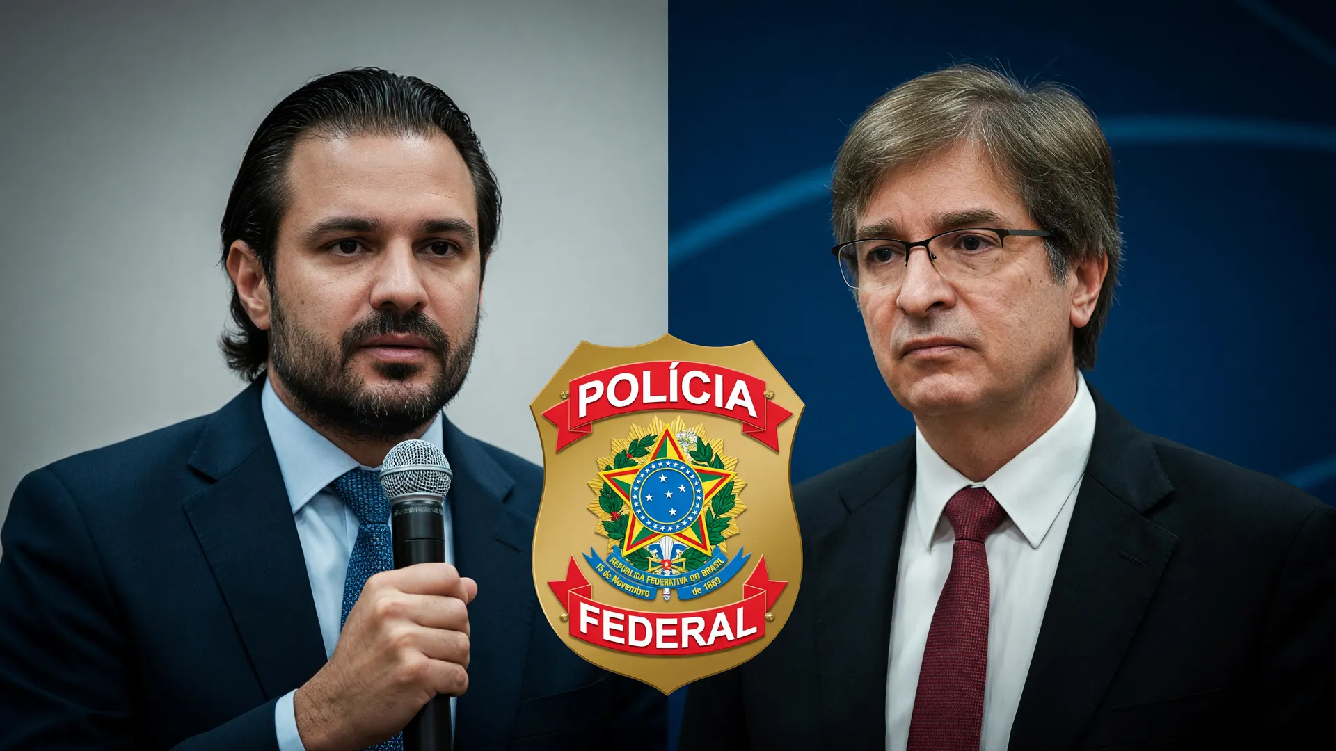 PF revela mensagens Vorcaro Gonet: Paulo Gonet e Daniel Vorcaro em montagem editorial da investigação