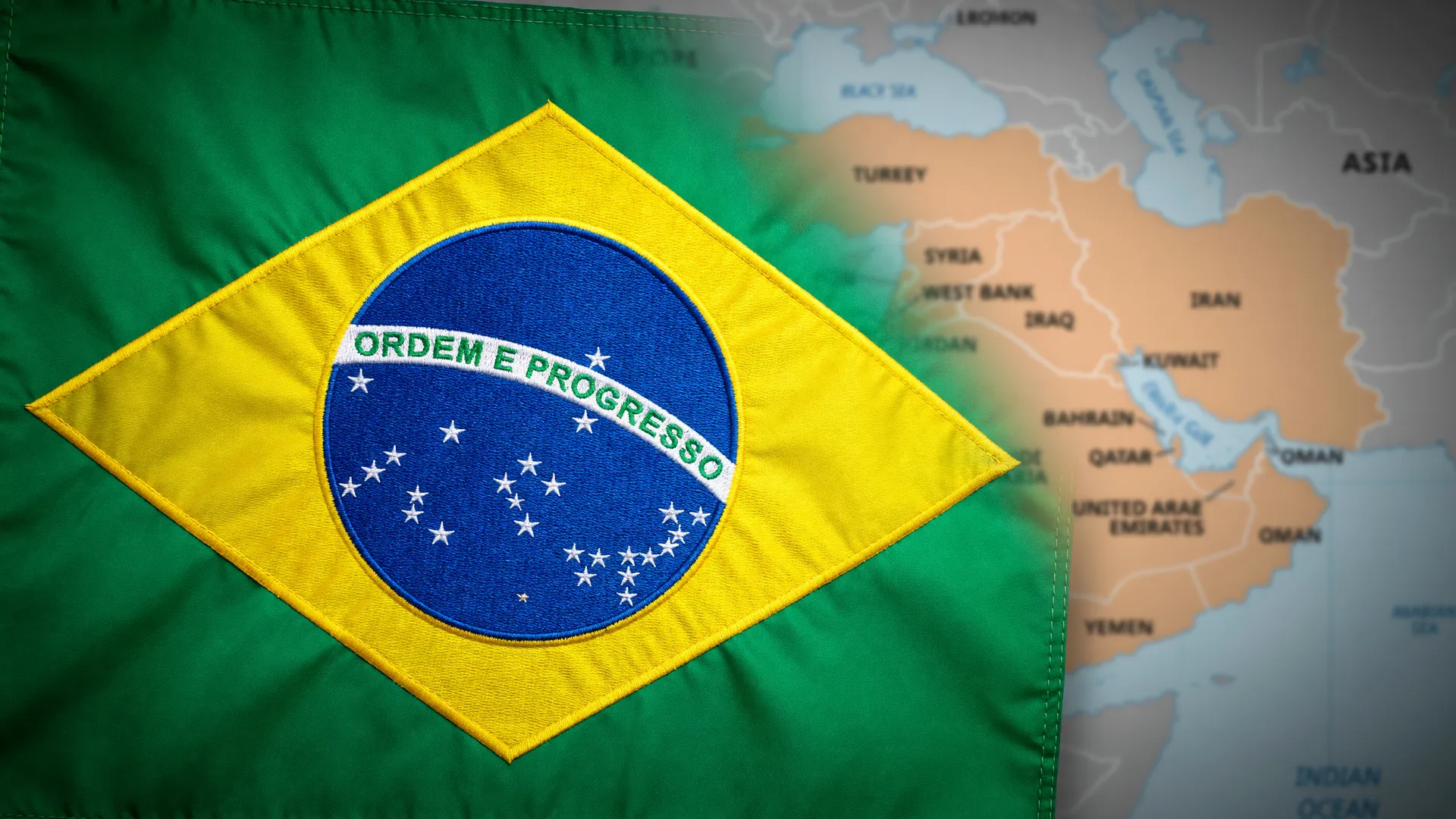 Bandeira do Brasil em destaque simboliza a previsão do PIB brasileiro 2026 revisada para cima pela OCDE