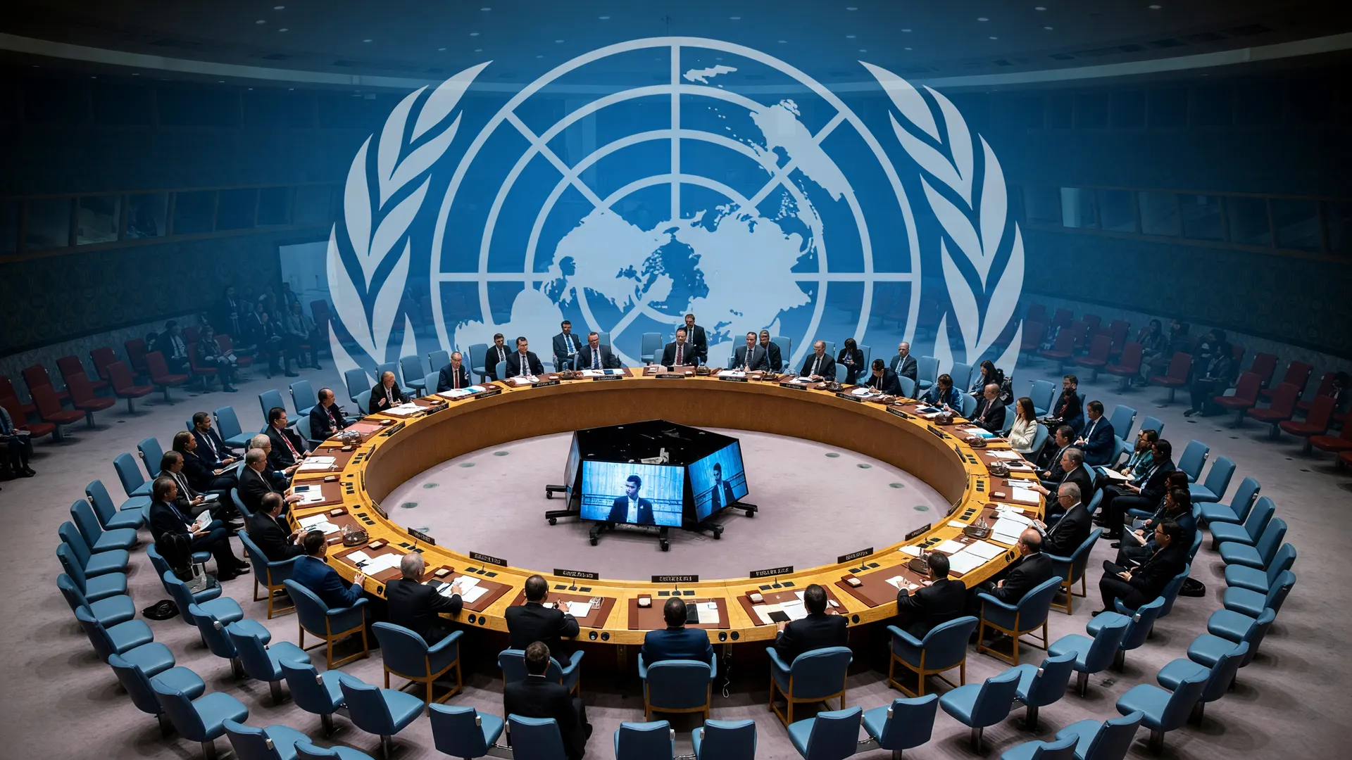 Conselho de Segurança da ONU em reunião que debate a regulação urgente da inteligência artificial e seus riscos à humanidade