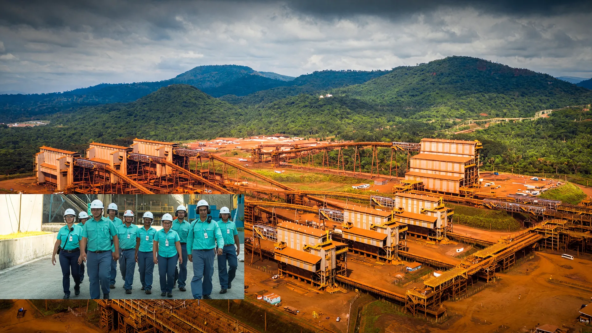 Vale compra mineradora Ligga Carajás: pátio industrial e esteiras de minério de ferro em Carajás