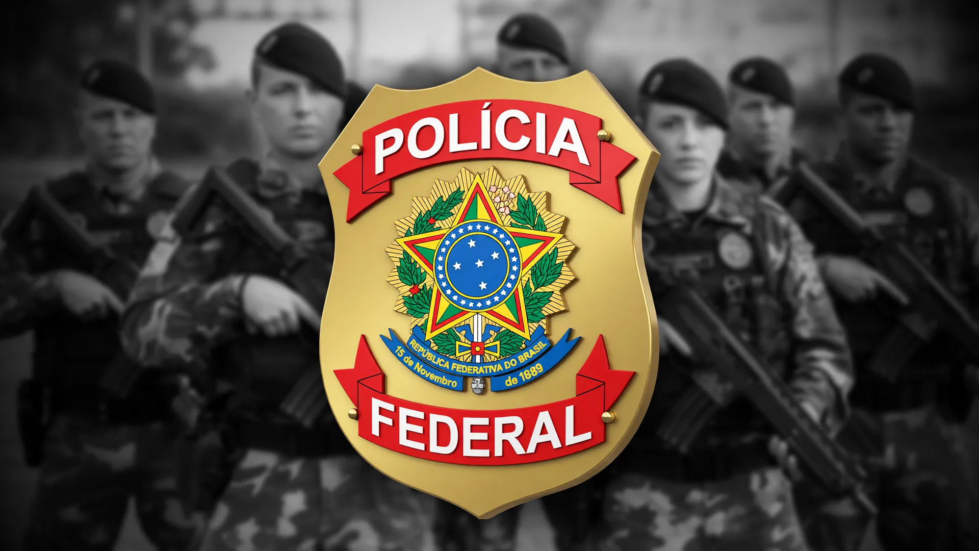 Distintivo da Polícia Federal em investigação sobre wi-fi periferia SP eleições 2024