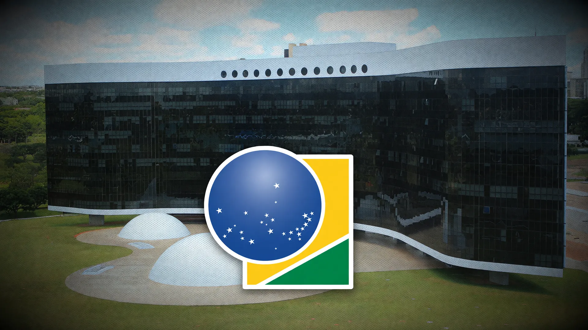 Fachada do TSE com emblema da Justiça Eleitoral, simbolizando a apuração segundo turno 2026 ao vivo