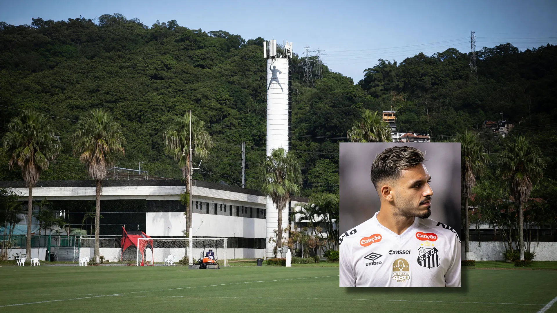 Torre de água do CT Rei Pelé, símbolo da cessão do CT Rei Pelé ao Santos