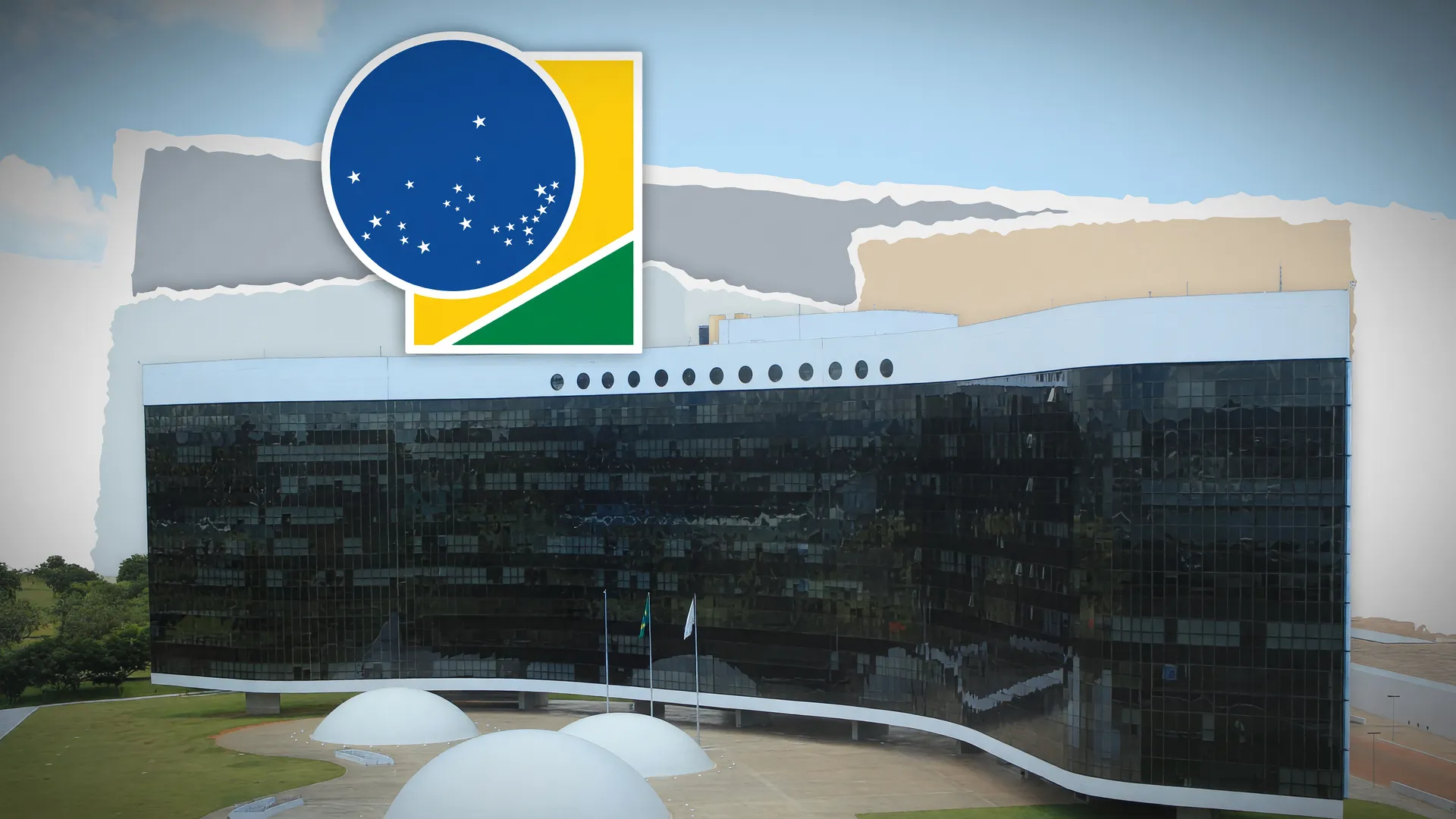 Fachada do TSE e emblema da Justiça Eleitoral ilustram decisão do corregedor TSE sobre vídeo de Flávio e garis