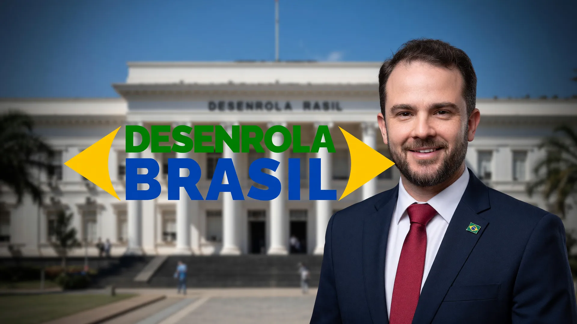 Dario Durigan e o prédio da Fazenda sobre o logo do Desenrola 3.0 renegociação de dívidas com bancos