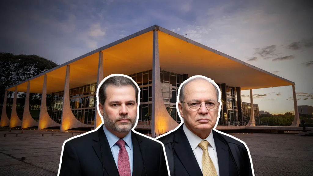 Fachada do STF com os ministros Gilmar Mendes e Dias Toffoli: Funrural inconstitucional antes de 2018