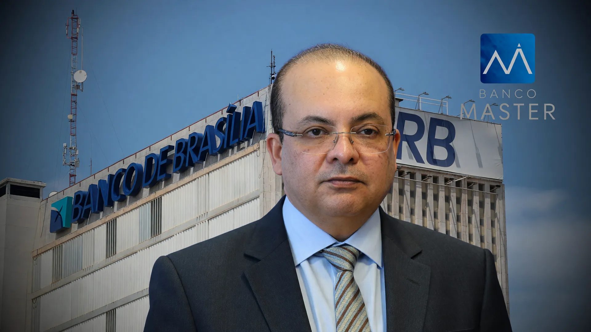 Ibaneis Rocha à frente da sede do BRB, ilustrando investigação da PF sobre Ibaneis BRB compra Banco Master