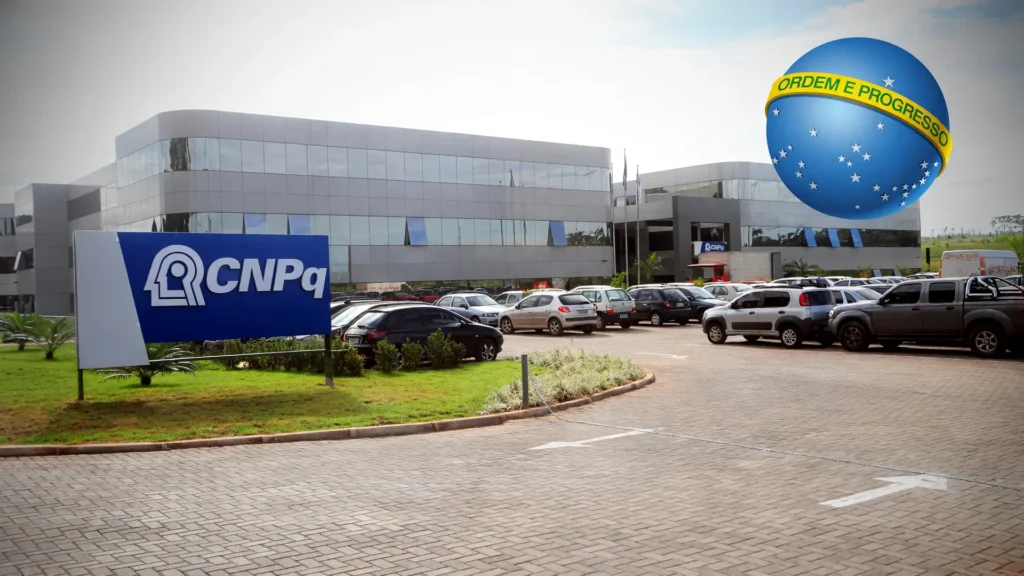 Sede do CNPq e selo do Governo Federal ilustrando a imunidade tributária importação pesquisa em universidades