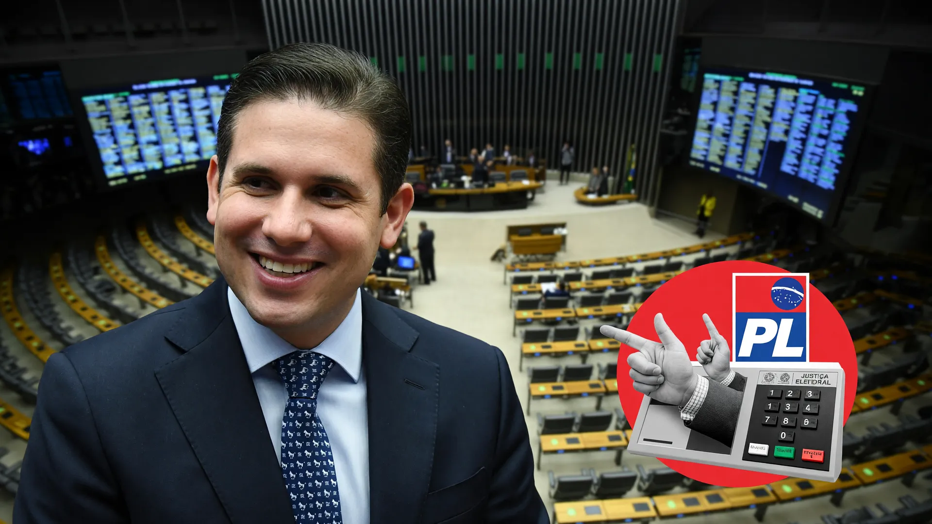 Hugo Motta no plenário da Câmara dos Deputados, símbolo da disputa pela presidência da Câmara em 2027