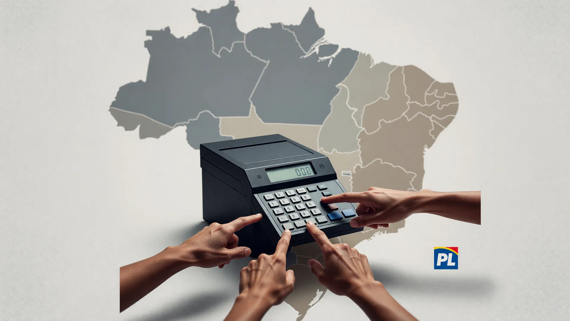 Urna eletrônica simboliza o primeiro turno 2026 por estado na disputa presidencial brasileira