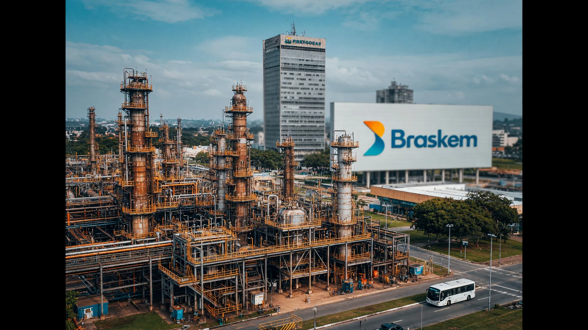 Complexo industrial da Braskem ilustra a recuperação extrajudicial da Braskem em meio à dívida bilionária