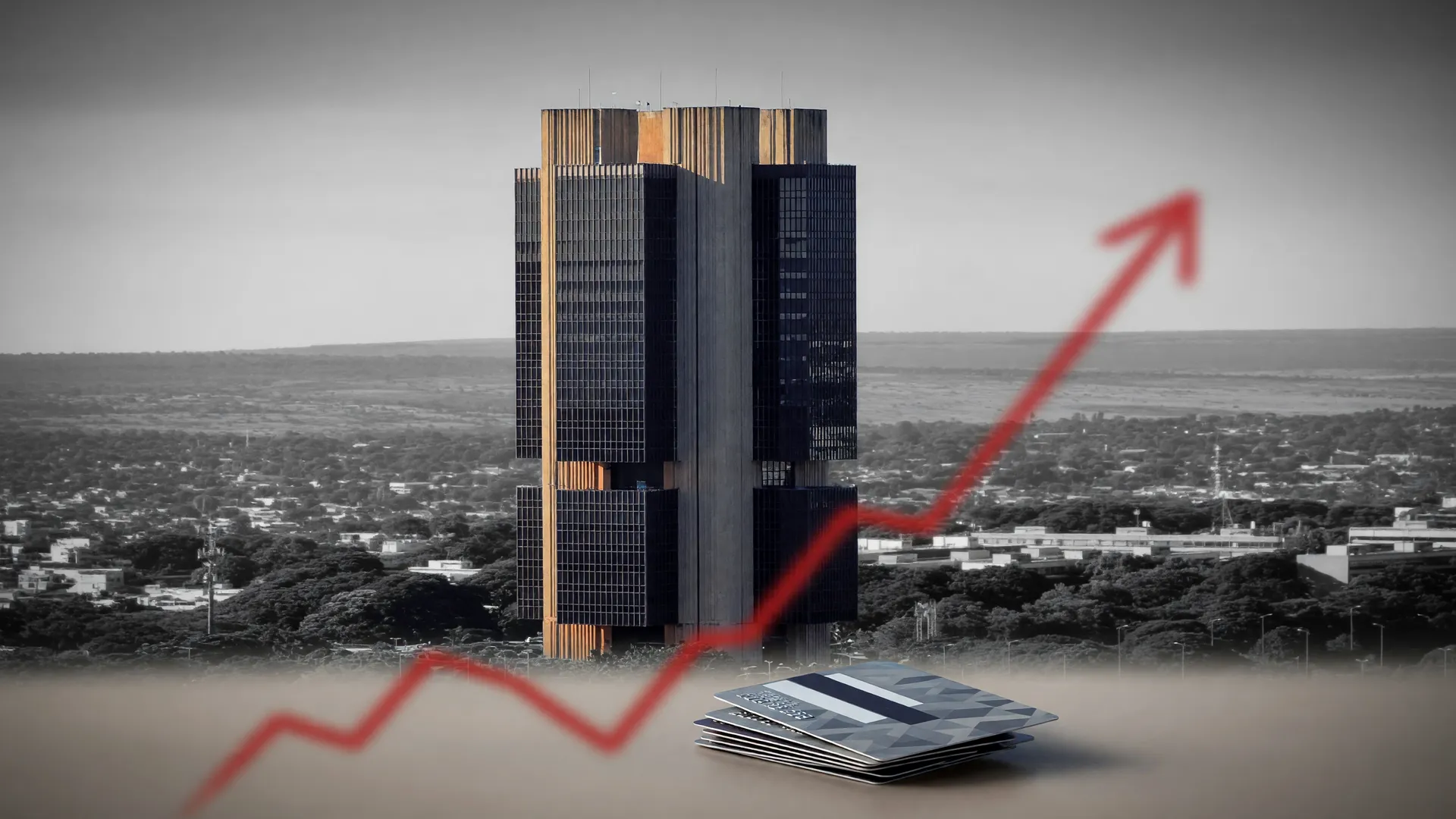 Sede do Banco Central do Brasil simboliza decisão sobre juros do rotativo do cartão de crédito.