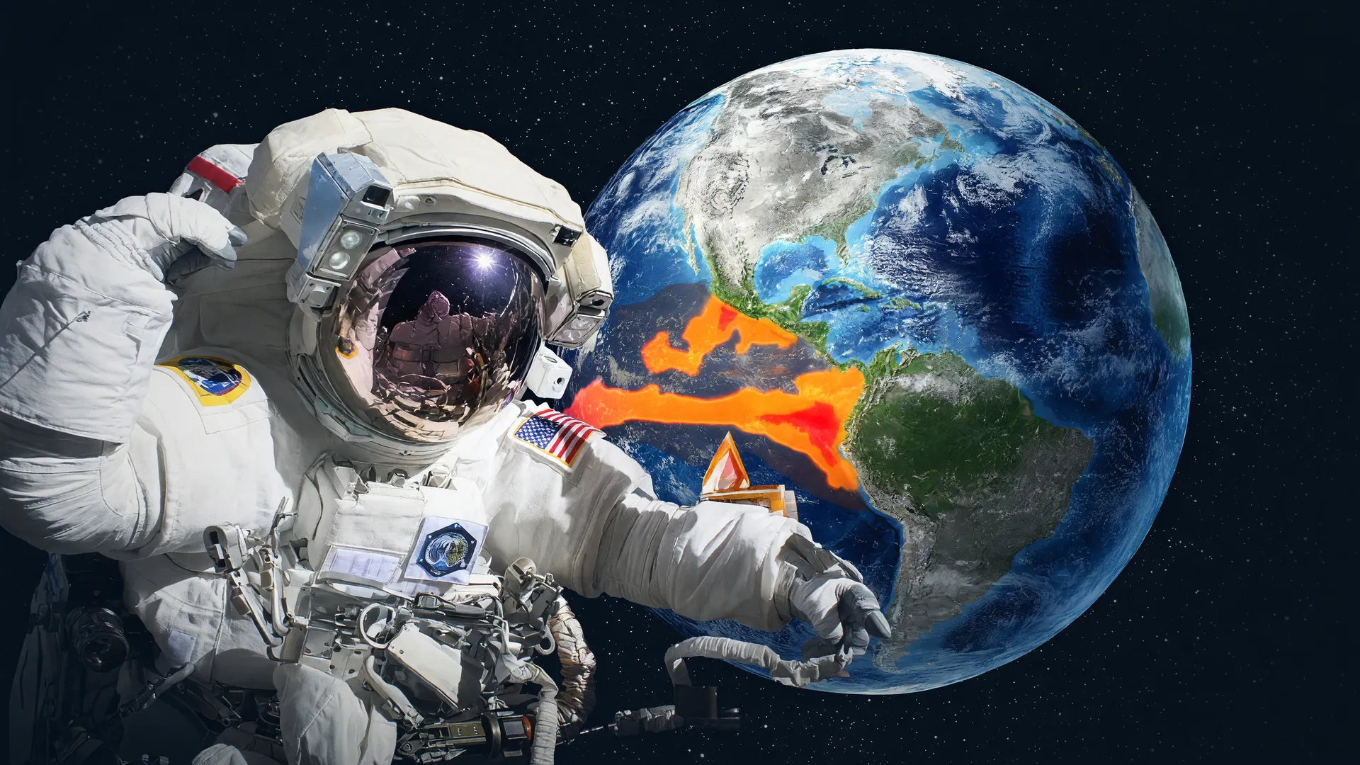 Satélite quântico da Nasa sobre o Oceano Pacífico destaca anomalias térmicas do El Niño que antecipam enchentes.