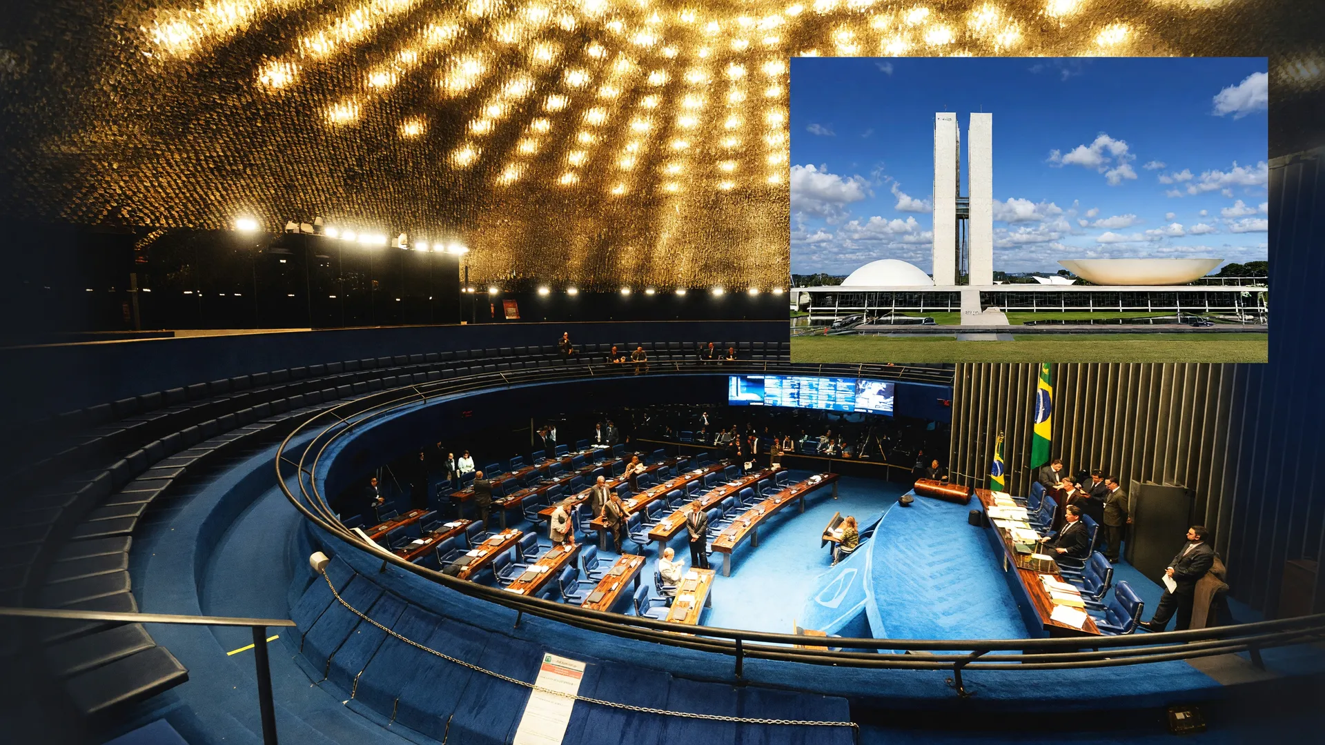 Plenário do Senado em sessão: senado aprova fim escala 6x1, reduzindo a jornada semanal para 40 horas