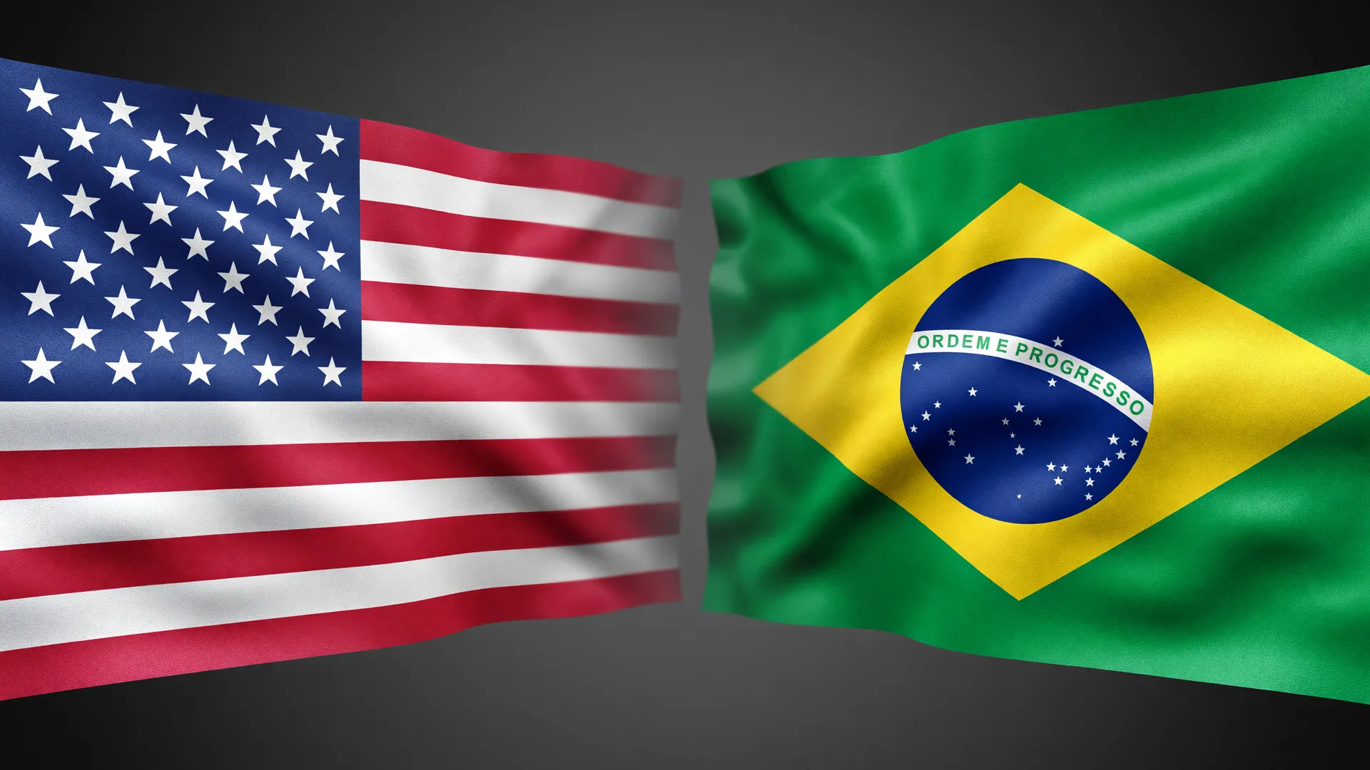 Bandeiras dos EUA e do Brasil simbolizam suspensão dos serviços consulares EUA Brasil